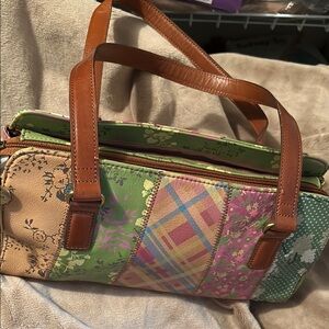 FOSSIL Patchwork Leather Handbag